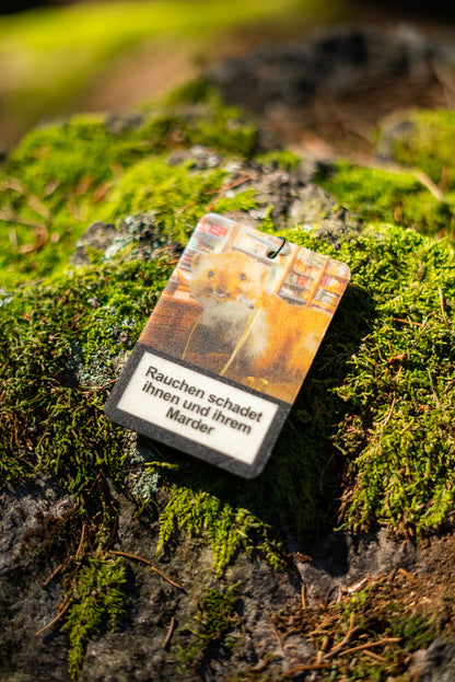 Duftbam "Rauchen schadet ihrem Marder"