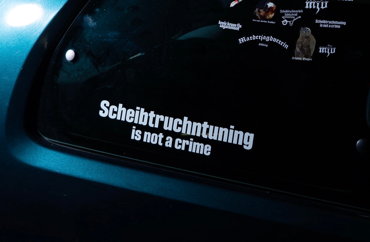 Heckscheimaufkleber "Scheibtruchn"